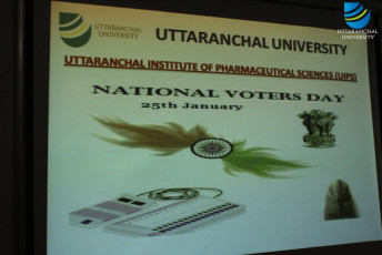 Uttaranchal Institute of Pharmaceutical Sciences celebrates “National Voters’ Day”