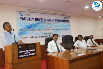 Law College Dehradun organizes a Faculty Development Program entitled “Development of teaching skills with Advanced Research Techniques”