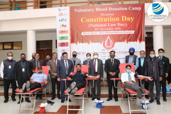 Uttaranchal University continues its legacy of organizing Mega Blood Donation Camp amidst the pandemic situation