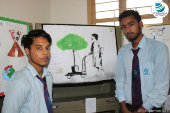 NSS Wing of Uttaranchal University organizes a “Poster Competition”12