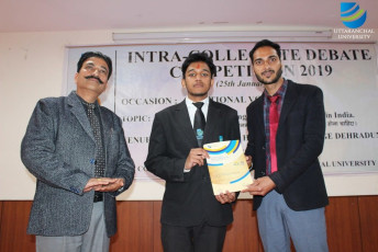 Law College Dehradun organizes an Intra-Collegiate Debate Competition on National Voters’ Day