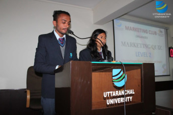 Marketing Club ‘Srujana’ of Uttaranchal Institute of Management organizes “Marketing Quiz”
