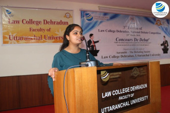 Law College Dehradun organizes the 3rd Edition of National Debate Competition 'Concours De Debat 2019' - Air Marshal Brijesh Dhar Jayal (PVSM AVSM VM and Bar) presides as Chief Guest