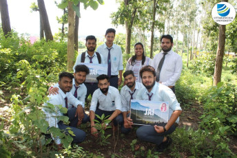 GLOBE CLUB of Uttaranchal Institute of Management conducts ‘Tree Plantation Activity’