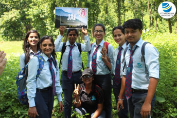 GLOBE CLUB of Uttaranchal Institute of Management conducts ‘Tree Plantation Activity’