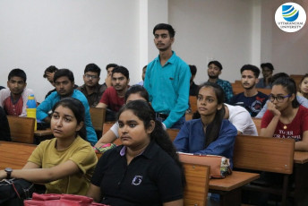 Mr. Manohar Singh, alumnus of UIT, interacts with First Year Students