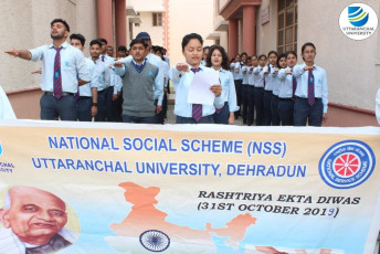 Uttaranchal University observes “Rashtriya Ekta Diwas - 2019”
