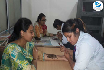 Cultural Committee - School of Applied & Life Sciences organizes “Mehendi Design Making and Karwa Decoration Competition”