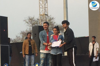 Deeksha Chauhan and Kartik Patwal of Uttaranchal University win ‘Duet Dance Competition’ in “Sierra’20” – the annual Management, Cultural and Sports Fest of IIM Sirmaur