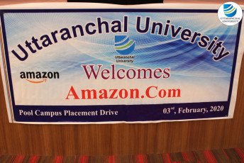 Amazon Pool Placement Drive at Uttaranchal University on 3rd & 4th Feb 2020.