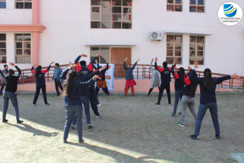 School of Applied and Life Sciences organizes an Aerobics Workout Session under ‘Fit India Movement’