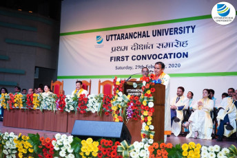 Grand Celebration of First Convocation Ceremony at Uttaranchal University 59 Gold Medals, 16 Doctorate (Ph.D.) and 2668 received Degrees.
