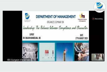 Student Development Program On  ‘leadership: The Balance Between Competence And Character’  Uttaranchal Institute Of Management